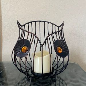 Owl candle holder